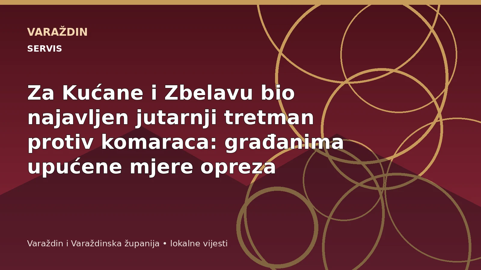 Za Kućane i Zbelavu bio najavljen jutarnji tretman protiv komaraca: građanima upućene mjere opreza – Varaždin
