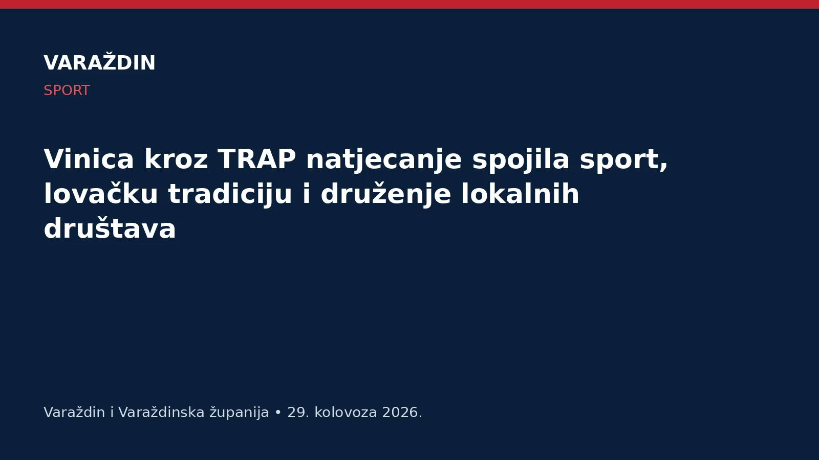 Vinica kroz TRAP natjecanje spojila sport, lovačku tradiciju i druženje lokalnih društava