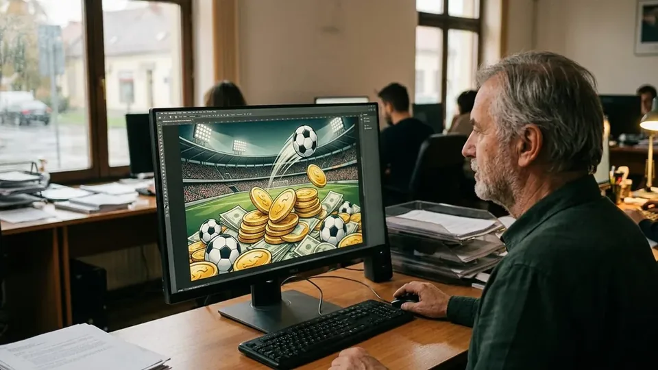 nogometnog stadiona, lopte i zlatnih kovanica za financijski učinak europskih kvalifikacija NK Varaždina