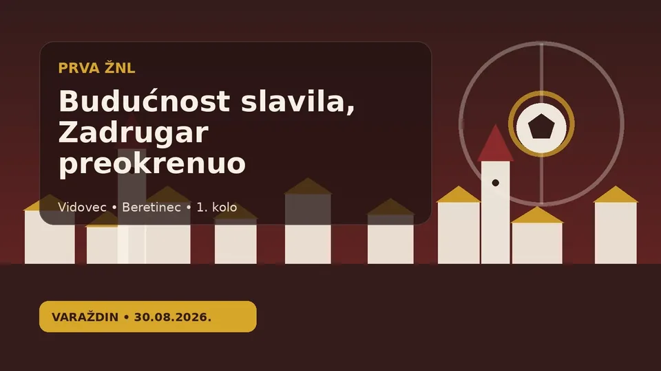 Ilustracija županijskog nogometa s rezultatima Budućnosti, Slobode, Zadrugara i Beretinca