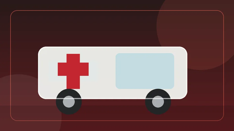 Urednička ilustracija vozila hitne medicinske pomoći i sanitetskog prijevoza u Varaždinskoj županiji